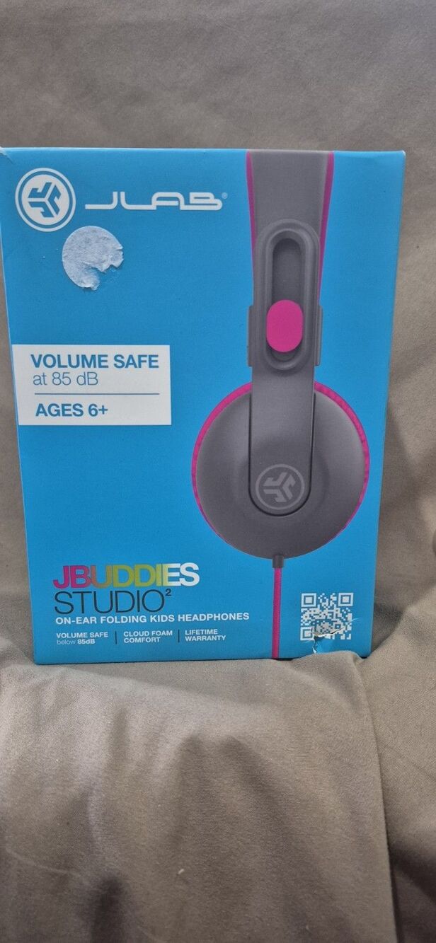 New JLab Studio 2 Wired Kids Headphones Volume Safe School Travel 3.5mm On-Ear